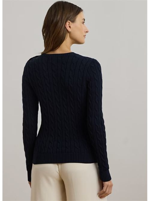 Maglia in cotone a trecce LAUREN RALPH LAUREN | MONTIVA-LONG SLEEVE-PULLOVER..LAUREN NAVY